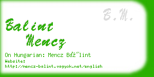 balint mencz business card